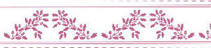 Dollhouse Miniature Border: Acorns, Purple On White